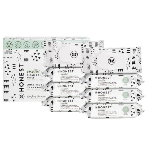 The Honest Company Plant-Based Baby Wipes made with over 99% Water - Pattern Play - 576ct