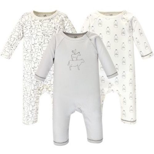 Touched by Nature Baby Organic Cotton Coveralls 3pk, Farm Friends, 6-9 Months