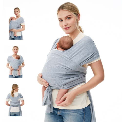 Momcozy Baby Carrier, Soft Ergonomic Wrap, Adjustable Sling, Holds Up to 35 lbs, Breathable Fabric