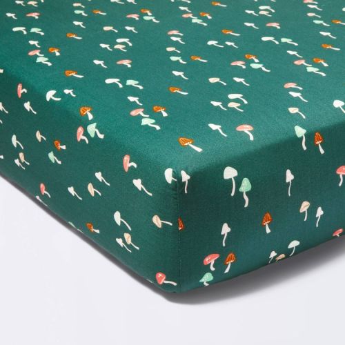 Fitted Crib Sheet Mushroom - Green - Cloud Island™