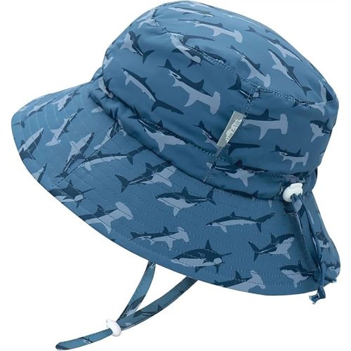 JAN & JUL Quick Dry Sun-Hat with Neck Flap for Swimming Boys' Beach Hat