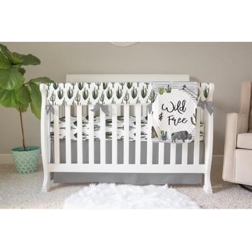 Wild and Free Buffalo Bedding Collection// Bison Nursery Set// Boy Cactus Nursery/ Modern Crib Bedding - Etsy