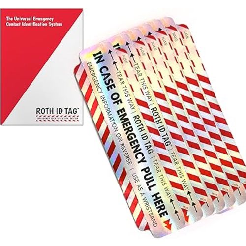 Family ROTH ID TAG™ Kit | Emergency Contact Identification System for Car Seats, Strollers, Wheelchairs, Walkers, and More!