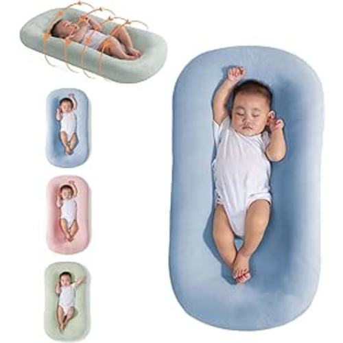 Amazon.com: NBBVN Baby Lounger Pillow for Newborn Babies 0-12 Months, Infant Lounger Pillow, Soft Cotton Breathable Baby Nest Sleeper (Blue,0-12 Months) : Baby