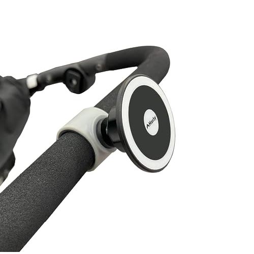 Magnetic Phone Holder for Stroller, Stationary Bike (Compatible with Peloton), Shopping Cart. Compatible with MagSafe. Stable & Secure.