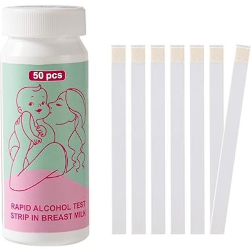 50 Pcs Alcohol Test Strips for Breastmilk Home Kit for Nursing Postpartum Mothers Gifts Breast Milk Breastfeeding Supplies Essentials Fast Easy High Sensitivity for Breast Feeding Moms