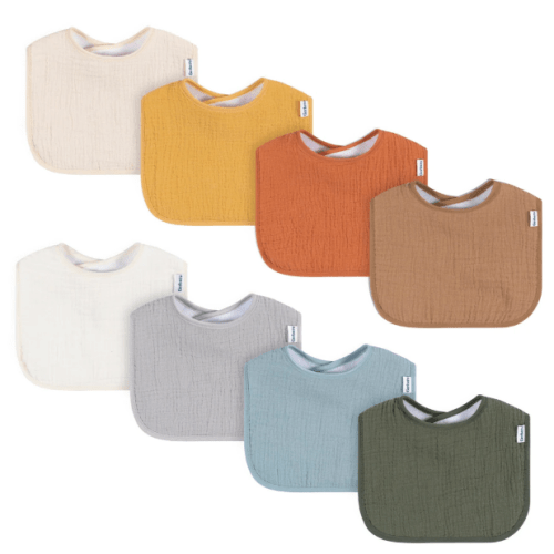 8-Pack Baby Neutral Warm Shades Muslin Drooling Bibs – Gerber Childrenswear