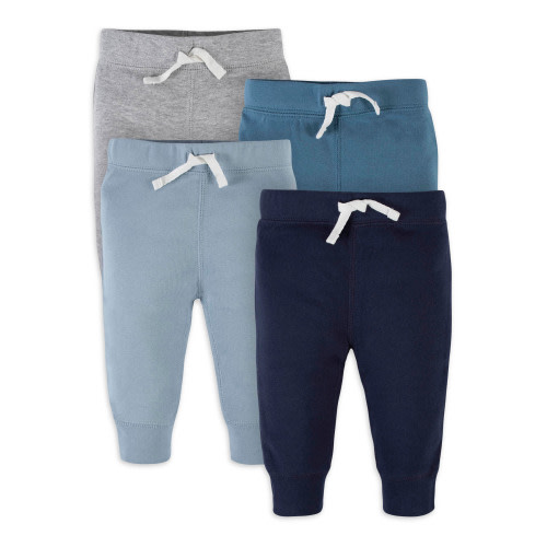 Gerber Baby Boy Jogger Pants, 4-Pack (Newborn-24 Months)