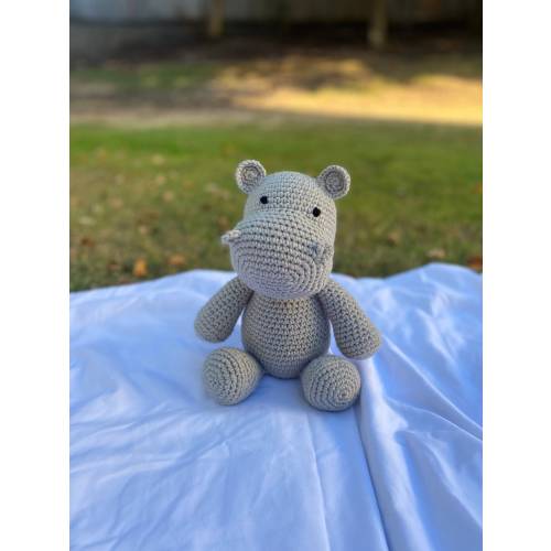 Hippo crochet stuffed animal