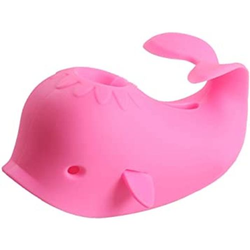 Bath Spout Cover for Bathtub - Faucet Baby Covers Protects Baby During Bathing Time While Being Fun. Cute Soft Whale Making Enjoyable Safe Baths Your Child Will Love. (1 Pack, Pink)
