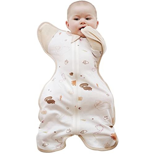 CCOCCOZAM Swaddle, Air Mesh, Chipmunk, Babys with a Fever, Cozy Baby Sleep Sack, Newborn Blanket, Dramatically Better Sleep (Small 0-3 Months 7-13 lbs 24 inches 100% Organic GOTS Cotton)
