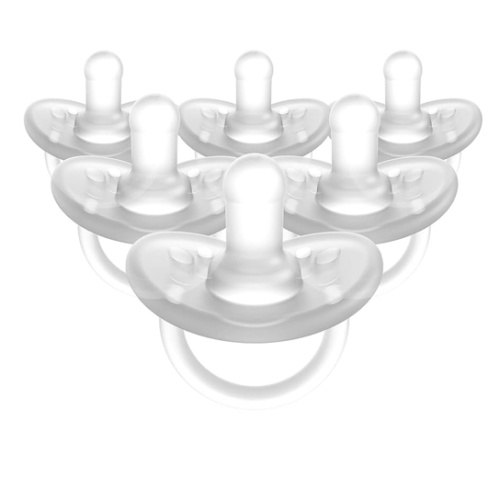 Evenflo Feeding Balance Plus Stage 1 Cylindrical Baby, Newborn and Infant Pacifier - Developed with Pediatric Feeding Specialists - 0 to 6 Months (Pack of 6)