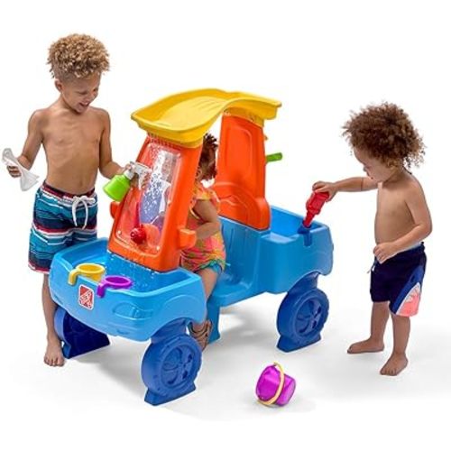 Step2 Car Wash Splash Center, Kids Water Table & Pretend Play Car, Activity Sensory Playset, Summer Outdoor Toys, 13 Piece Water Toy Accessories, For Toddlers 3+ Years Old
