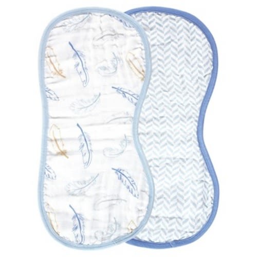 Hudson Baby 2Pk Muslin Bib And Burp Cloth