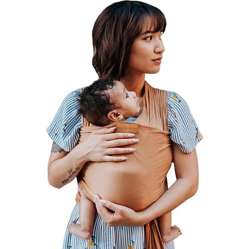 Baby Wrap - Lightweight Baby Carrier - Sandstone - Best Baby Wrap for Newborns 0-18 Months - 100% Tencel Modal, Comfortable, Simple, and Hands-Free Babywearing Wraps