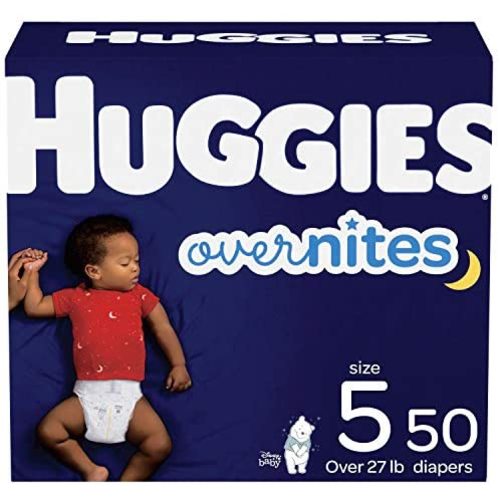 Nighttime Baby Diapers Size 5, 50 Ct, Huggies Overnites - NEW