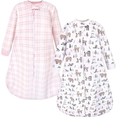 6-12M, Hudson Baby Unisex Baby Premium Quilted Long Sleeve Sleeping Bag and Wearable Blanket
