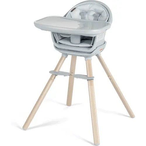 Maxi-Cosi Moa 8-in-1 High Chairs for Babies and Toddlers, Machine Washable Infant High Chair, Compact, Convertible High Chair Lightweight Design, Classic Gray