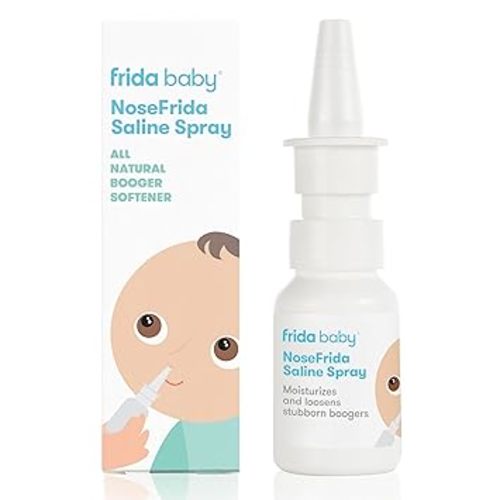 Frida Baby NoseFrida Saline Mist Spray, Baby Saline Nasal Spray Decongestant for Allergy Relief and Congestion Relief to Soften Nasal Passages, 0.68 fl.oz.