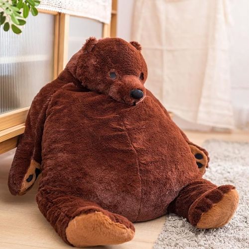 Djungelskog Bear Giant Teddy Bear Huge Plush Stuffed Animals Big Bear Plush Toy Gift for Kids, Family, and Birthday Dark Brown 23.6 inch