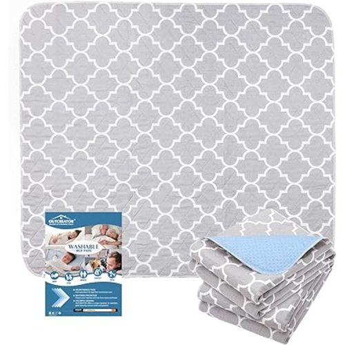 OUTCREATOR® 2Pack Bed Pads for Incontinence Mattress Protector Anti-Slip Waterproof Pads (36" x 34") for Toddlers Kids Adults Pets Pee Pads and Machine Washable Absorbency and Leak Proof Edge