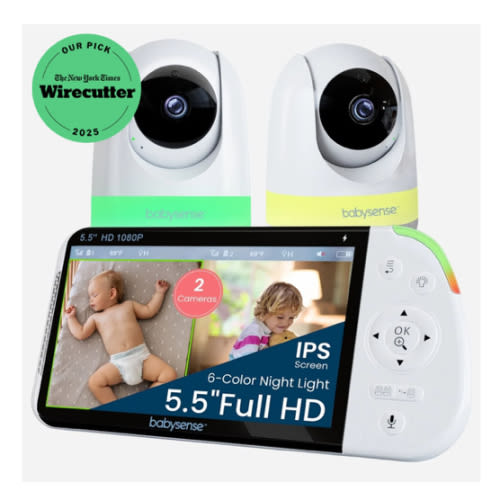 Babysense MaxView PRO: Video Baby Monitor with 2 Cameras, Non Wifi, Sp