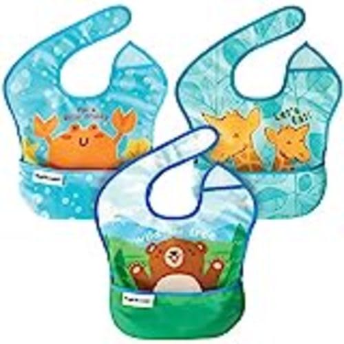 Amazon.com: Bumkins Bibs, Baby Bibs for Girl or Boy, SuperBib Baby and Toddler Bib for 6-24 Months, Fabric Bib for Eating : Baby
