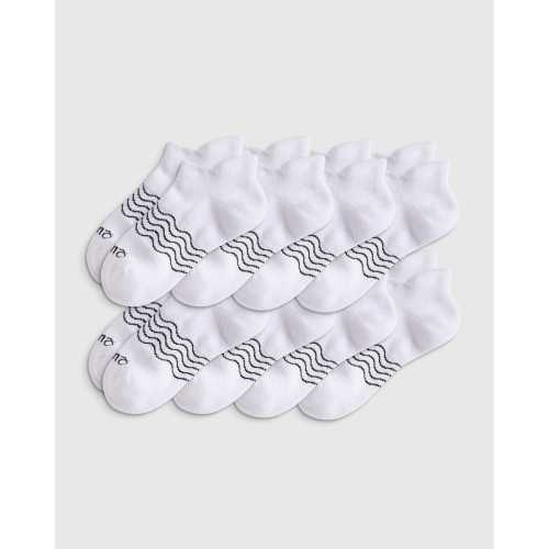 Kids Organic Cotton Ankle Socks 8-Pack - Kid in White