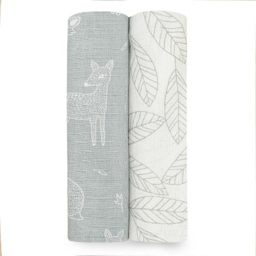 aden + anais Essentials Silky Soft Swaddle Blanket - 2pk, Color: Woody