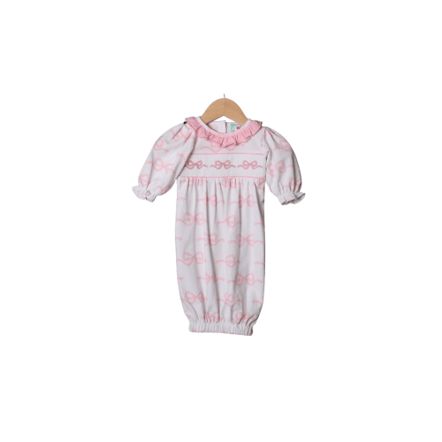 Smocked Sweet Bow Baby Gown