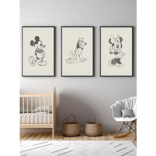 Mickey Mouse and Friends Prints *Set of 3* size: A3
