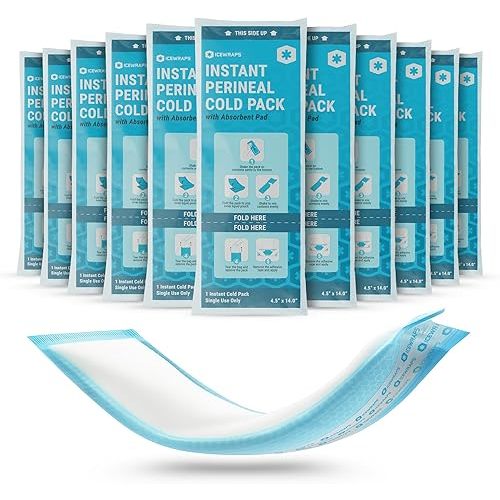 ICEWRAPS Instant Postpartum Pads For Women After Birth - Perineal Ice Packs For Postpartum Care - 12 Individually Wrapped Postpartum Ice Packs For Your Postpartum Essentials Kit