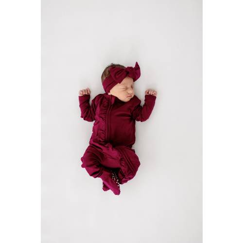 baby girl going home cranberry outfit zipper sleeper newborn fushia bamboo one piece zipper baby outfit coming home brand new baby shower