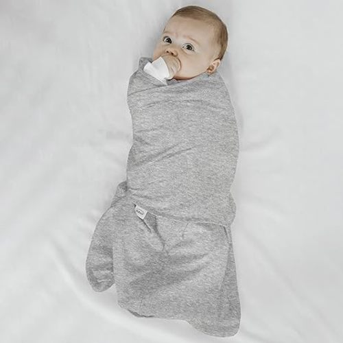 HALO 100% Cotton Sleepsack Swaddle Wearable Blanket, TOG 1.5, Heather Gray, Newborn - Newborn (Pack of 1)