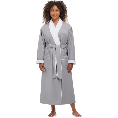 MONARCH Cypress Luxury Hotel Robes for Women and Men, Plush Lined Microfiber Robe, Soft Resort and Spa Bathrobe with Pockets