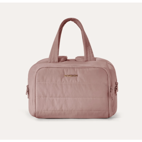 Zora Spacesaver Puffy Multi-Functional Toiletry Bag | Dark pink