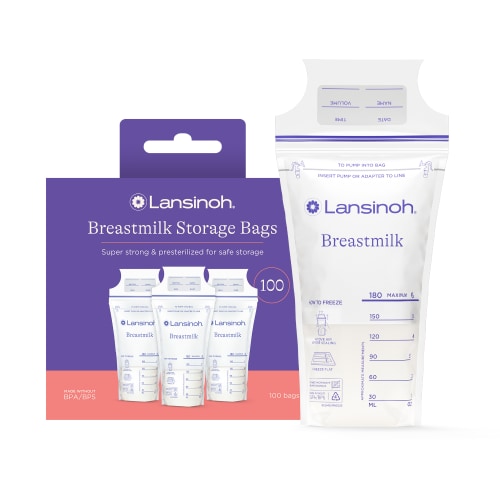 Lansinoh Breastmilk Storage Bags for Breastfeeding Moms, 100 Count