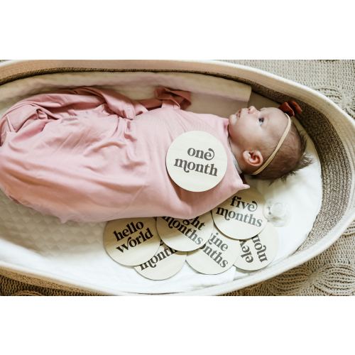 Wooden Milestone Markers, First Year Photo Props, Monthly Age Markers, Birth Stat Sign, Name Announcement, Baby Month Sign, Baby Milestone