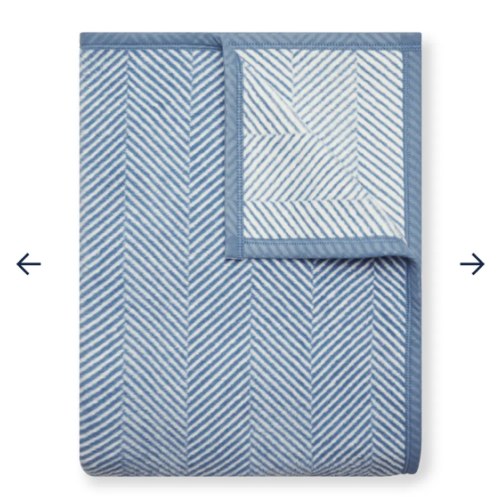 Harborview Herringbone Cornflower Blanket