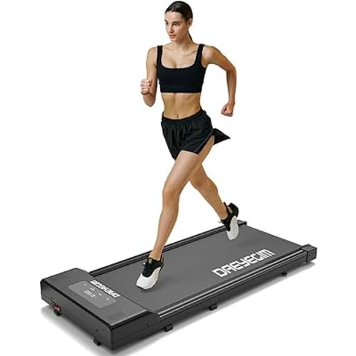Walking Pad Treadmill Under Desk Treadmill for Home Office, DAEYEGIM 2 in 1 Portable Walking Treadmill with Remote Control, Walking Jogging Machine in LED Display