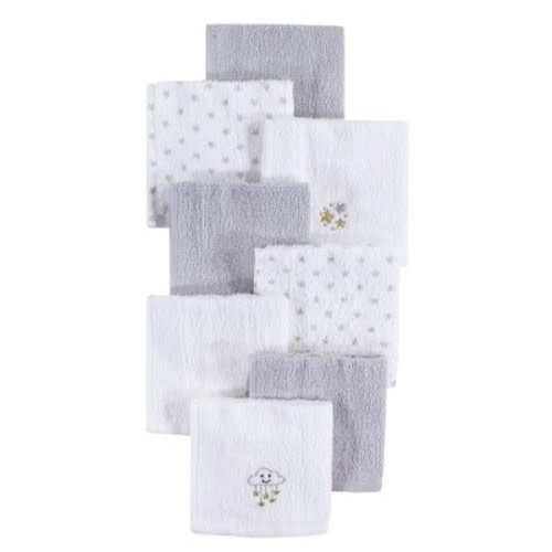 Hudson Baby Infant Unisex Super Soft Cotton Washcloths, Stars, One Size
