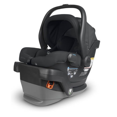 UPPAbaby Mesa V2 Infant Car Seat/Easy Installation/Innovative SmartSecure Technology/Base + Robust Infant Insert Included/Direct Stroller Attachment/Jake (Charcoal)