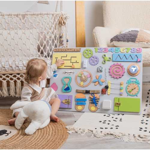Montessori Busy Board, Montessori Toys, Wooden Sensory Board, 1st Birthday Gift, Activity Board, Toddler Toys, Sensory Wall, Activity Wall