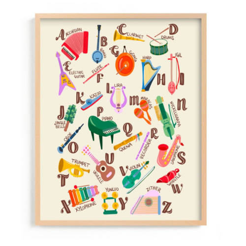 Musical Alphabet Framed Wall Art by Minted for West Elm