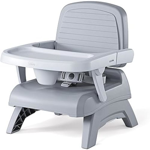 Chicco Bento™ 3-in-1 Portable Booster Seat for Table, Feeding Seat and Toddler Chair for Babies and Toddlers, for Children up to 50 lbs., Lightweight, Compact Fold | Oyster/Grey