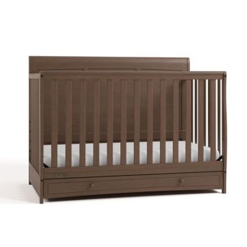 Graco Asheville 4-in-1 Convertible Crib with Drawer - Hazelnut