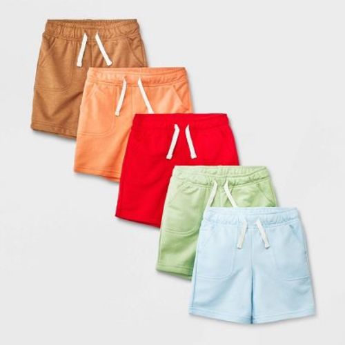 Toddler Boys' 5pk Knit Above Knee Shorts - Cat & Jack™ 12m