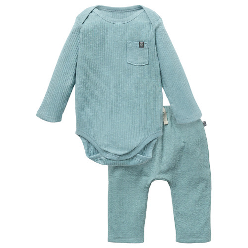 Modern Moments by Gerber Baby Neutral Organic Bodysuit and Jogger Outfit Set, 2-Piece, Sizes 0/3 Months - 24 Months