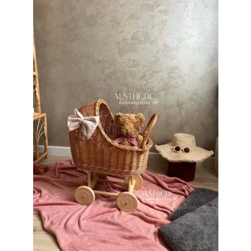 Wicker Baby Carriage, Flower Basket, Doll Pram, Wicker Doll Stroller, Wicker Doll Pram, Wicker Willow Doll Stroller, Baby Shower Decor