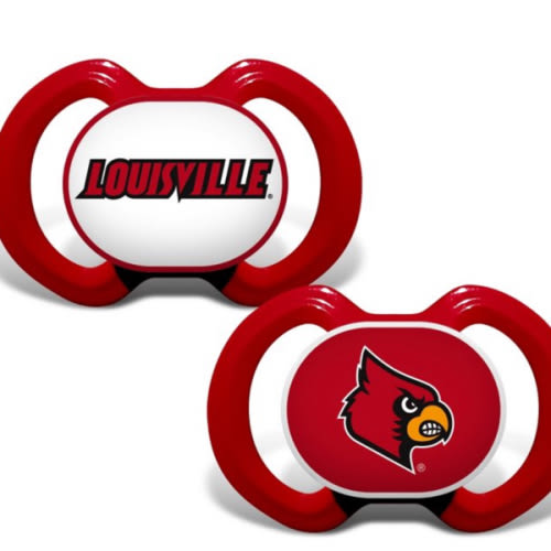 Louisville Cardinals Red Team Logo Baby Pacifier - 19010337